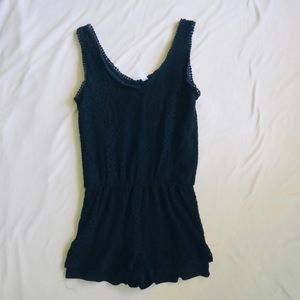 Black Lace Romper